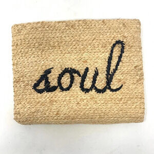 Soulcycle Script‎ Natural Pouch Whimsical Clutch